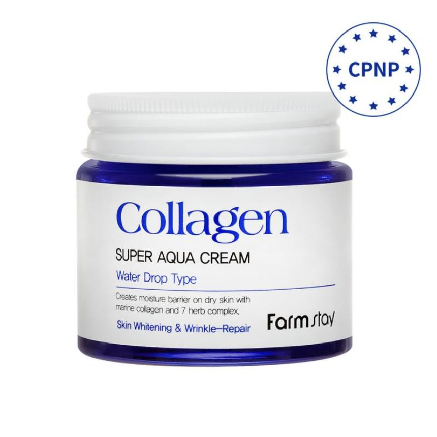 FARM STAY Collagen Super Aqua Cream 80ml (3 Options)