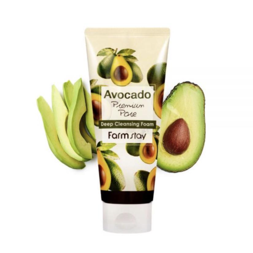 FARM STAY Avocado Premium Pore Deep Cleansing Foam 180ml (3 Options)