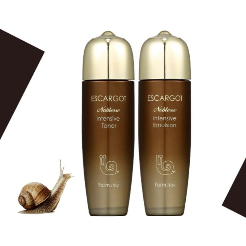FARM STAY Escargot Noblesse Intensive Skin Care SET ( 3 Kinds Of Skin Care - Toner+Emulsion+Cream )