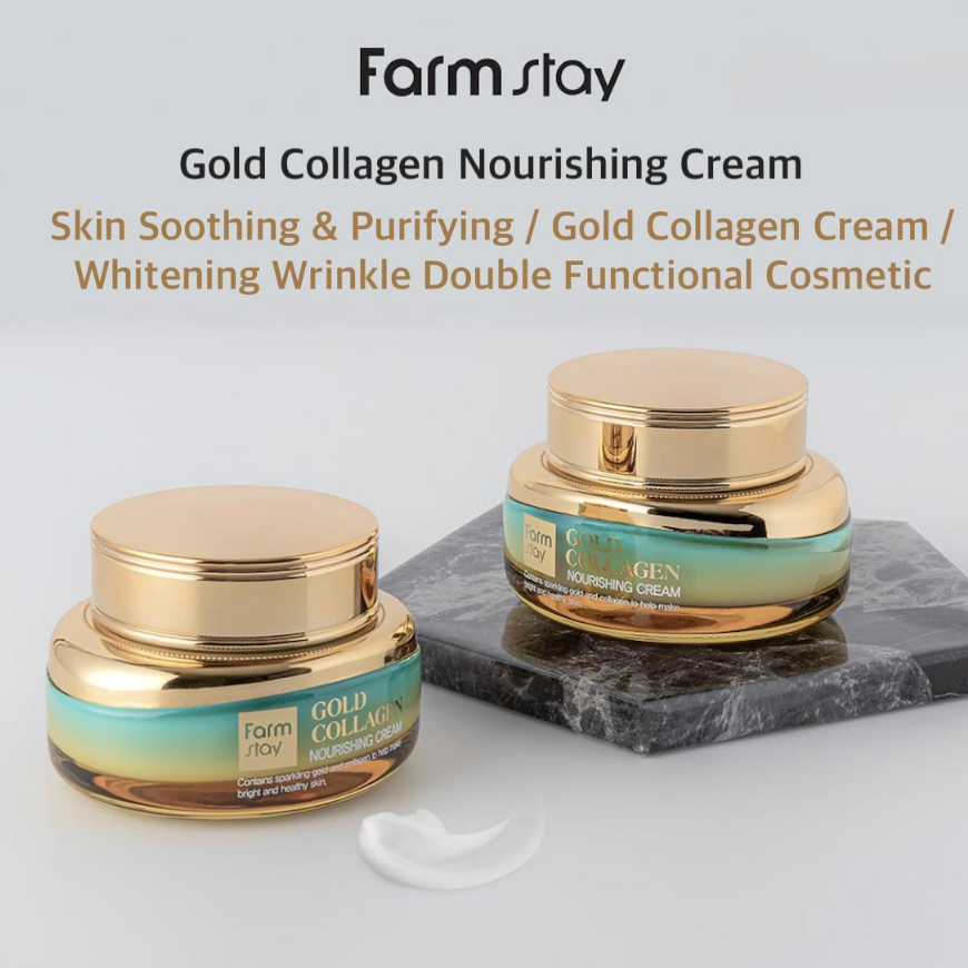 FARM STAY Gold Collagen Nourishing Cream 55ml (3 Options)