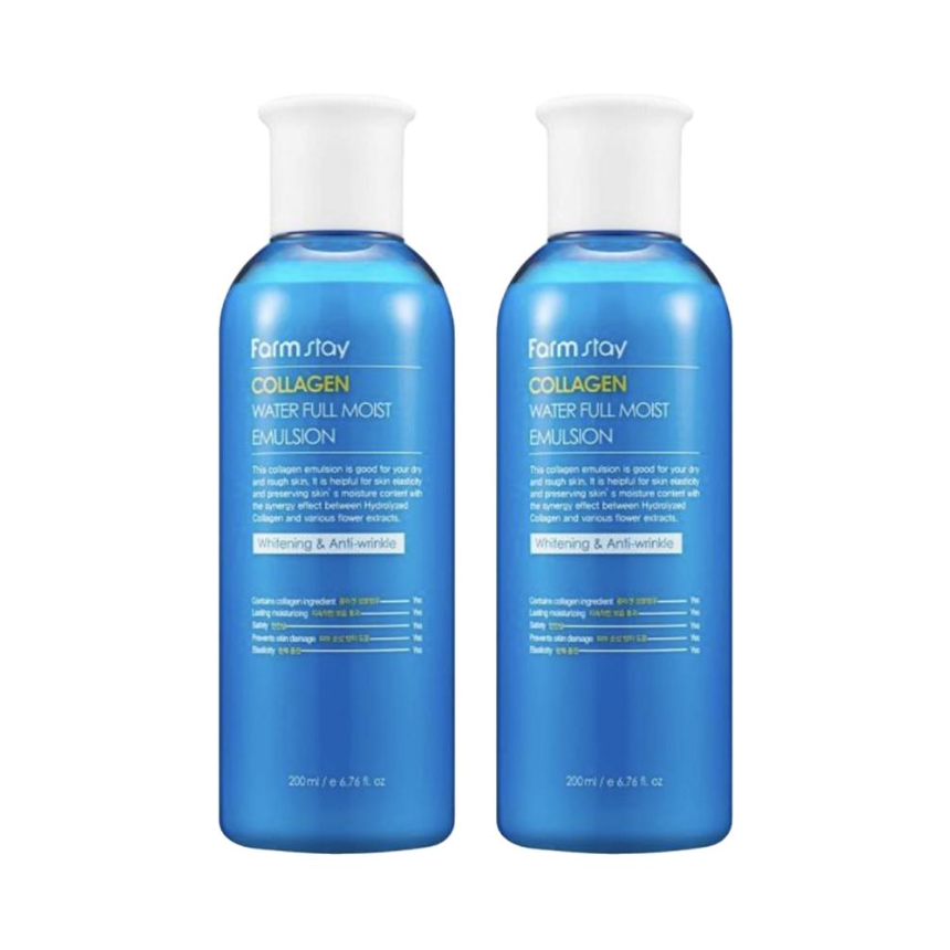 FARM STAY Collagen Water Full Moist Emulsion 200ml (3 Options)