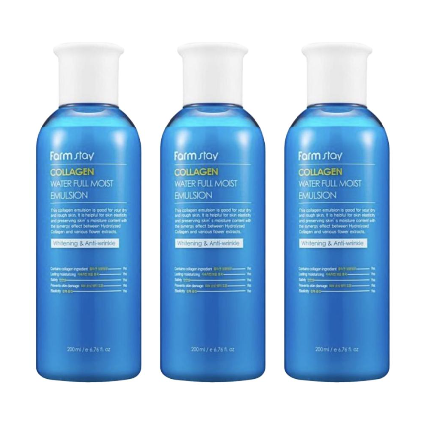 FARM STAY Collagen Water Full Moist Emulsion 200ml (3 Options)