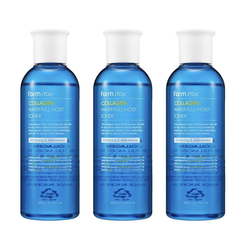 FARM STAY Collagen Water Full Moist Toner 200ml (3 Options)