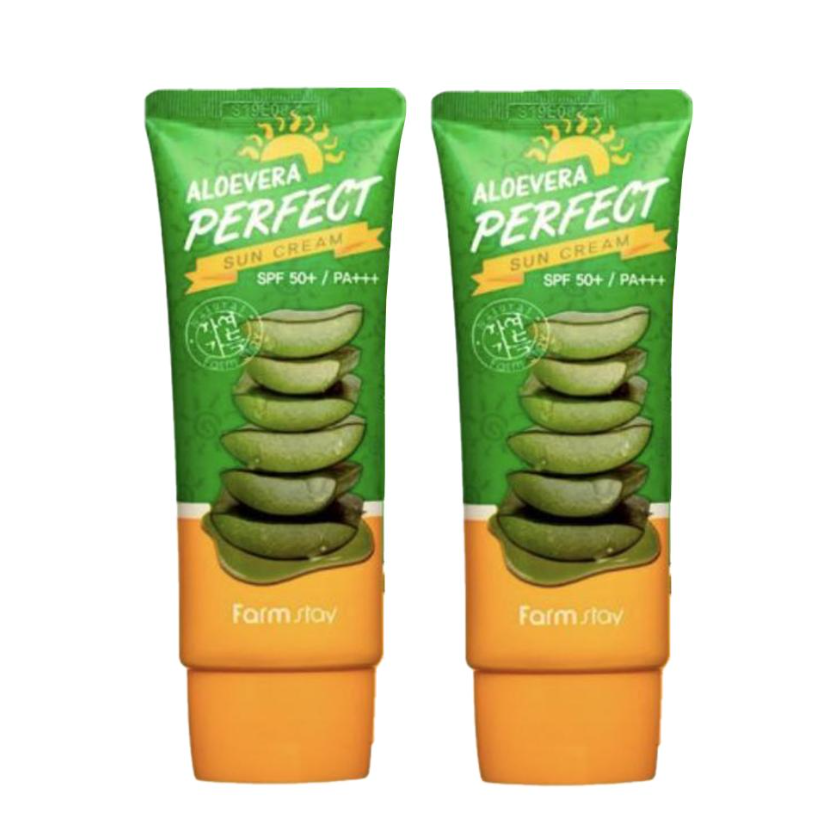 Joom Select FARM STAY Aloe Vera Perfect Sun Cream SPF 50+ PA+++ 70g (3 Options)