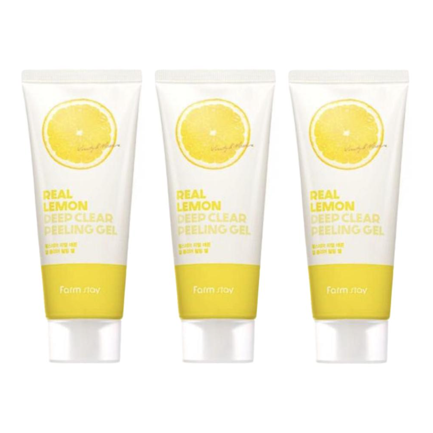 FARM STAY Real Lemon Deep Clear Peeling Gel 100ml (3 Options)