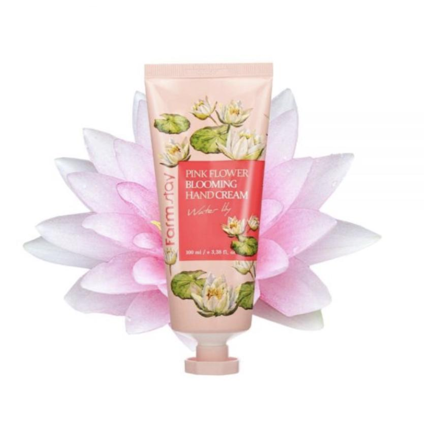 FARM STAY Pink Flower Blooming Hand Cream Water Lily 100ml (3 Options)