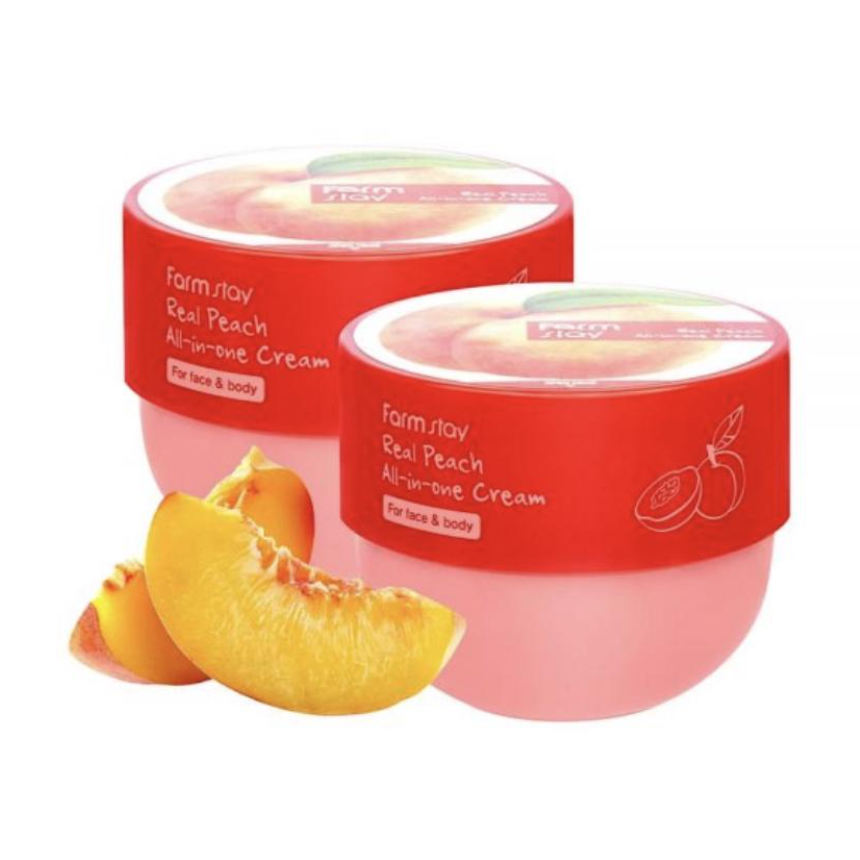 FARM STAY Real Peach All In One Cream 300ml (3 Options)