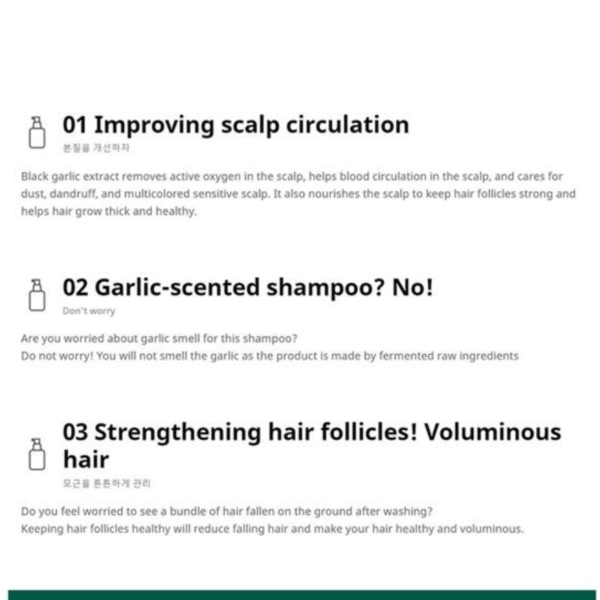 FARM STAY Black Garlic Nourishing Shampoo 530ml (3 Options)