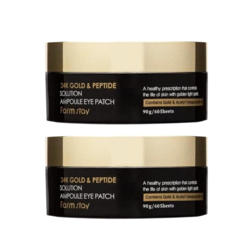FARM STAY 24K Gold & Peptide Solution Ampoule Eye Patch 90g (3 Options)