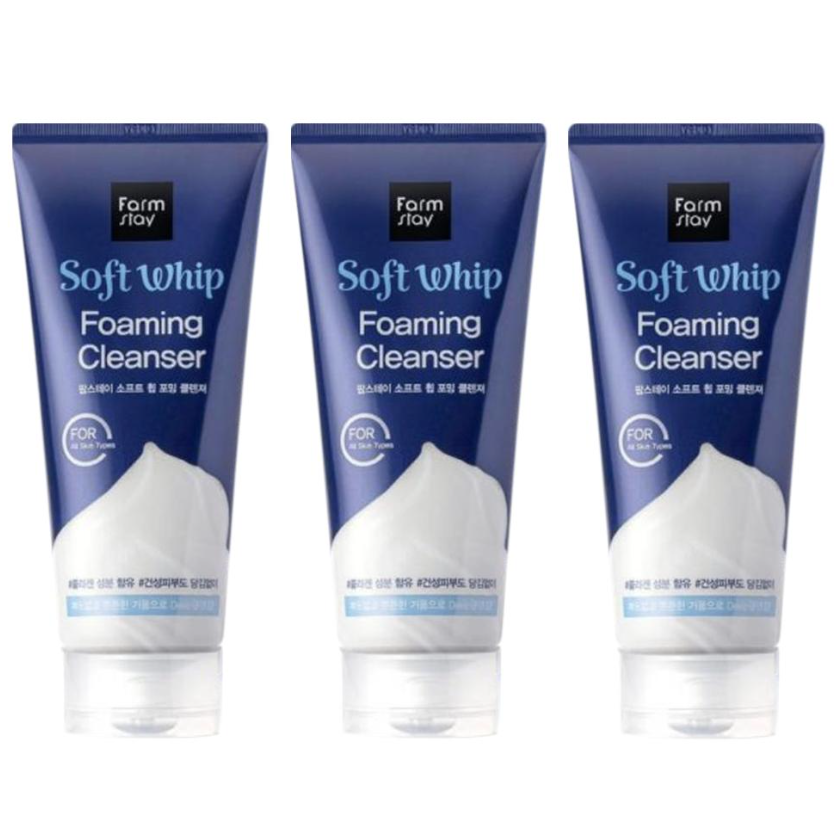 FARM STAY Soft Whip Foaming Cleanser 180ml (3 Options)
