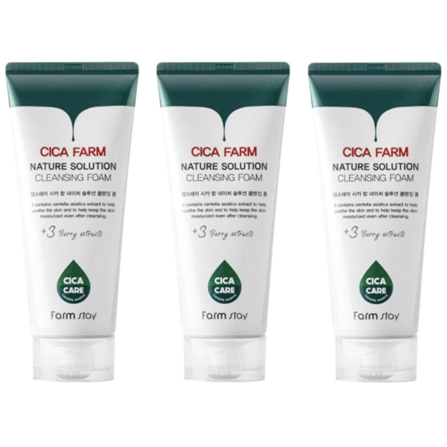 Farm Stay Cica Farm Nature Solution Cleansing Foam 180ml (3 Options)