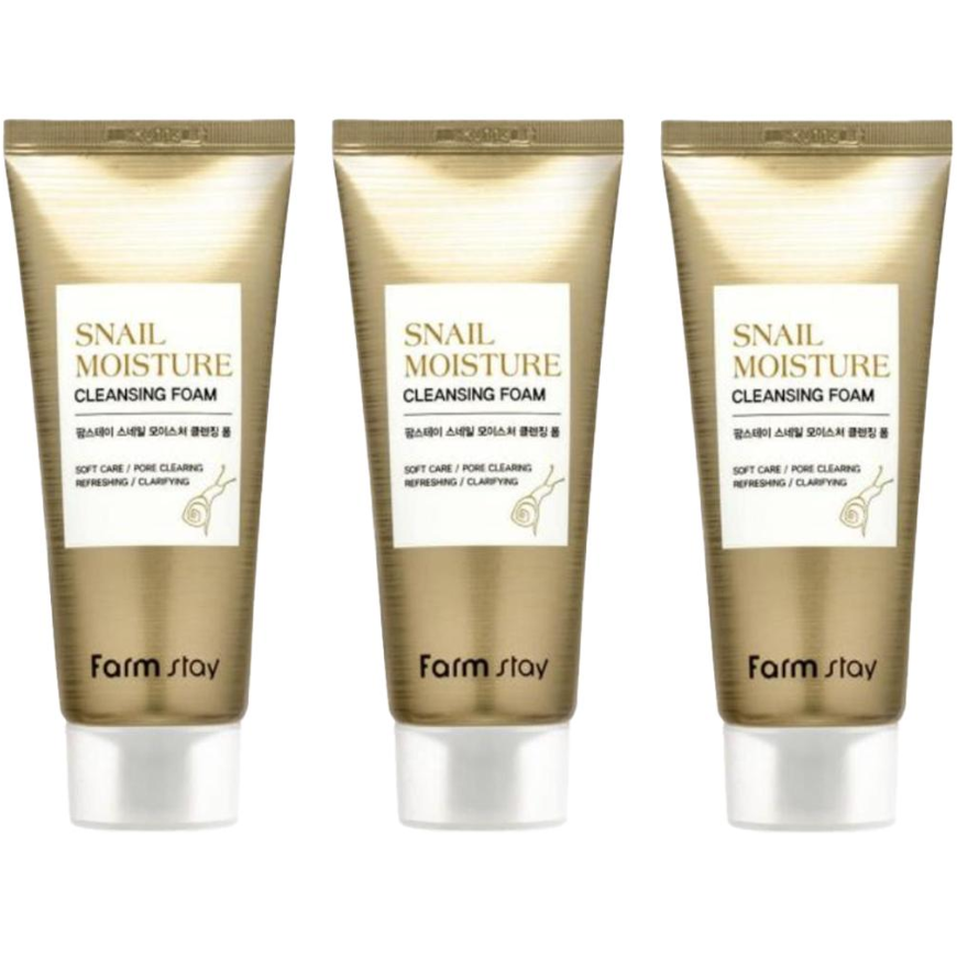 FARM STAY Snail Moisture Cleansing Foam 100ml (3 Options)