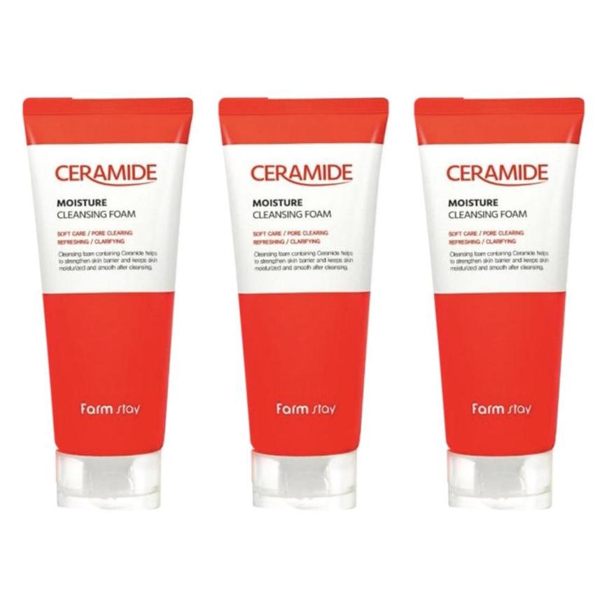 FARM STAY Ceramide Moisture Cleansing Foam 180ml (3 Options)