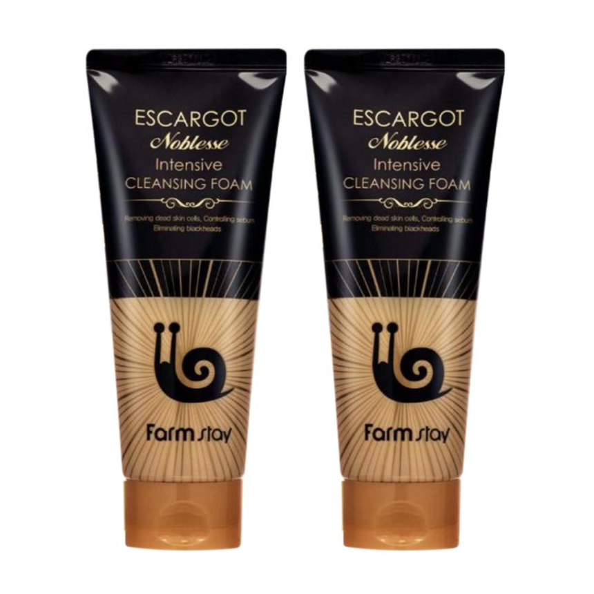 FARM STAY Escargot Noblesse Intensive Cleansing Foam 180ml (3 Options)