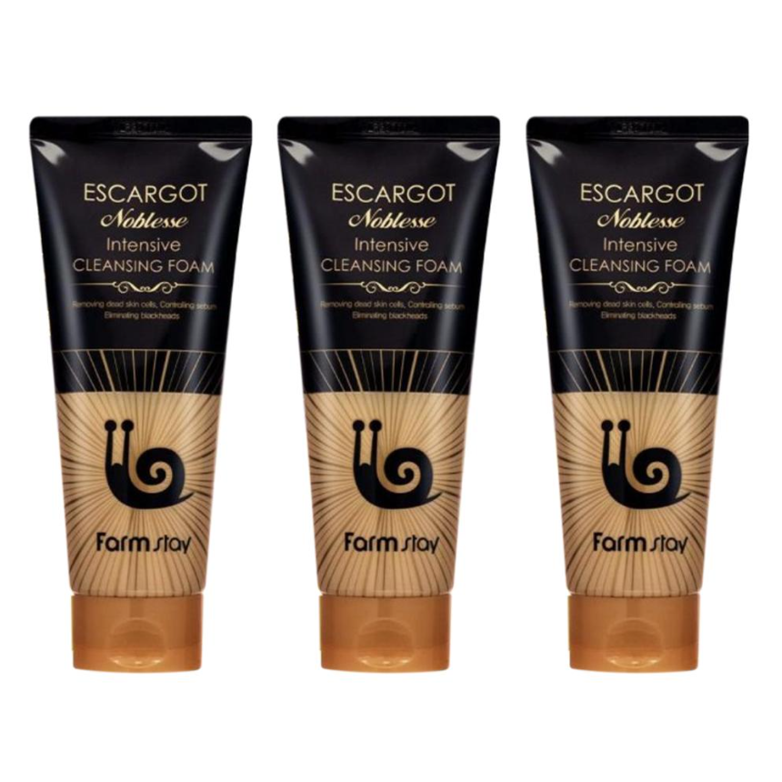 FARM STAY Escargot Noblesse Intensive Cleansing Foam 180ml (3 Options)
