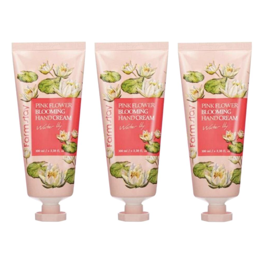 FARM STAY Pink Flower Blooming Hand Cream Water Lily 100ml (3 Options)