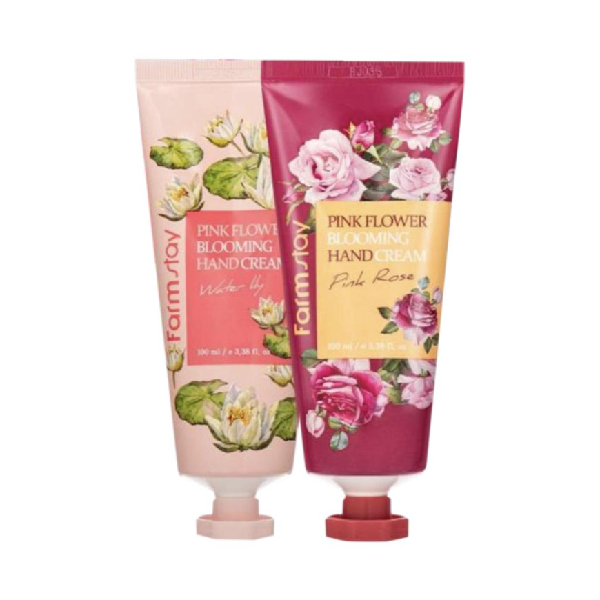 FARM STAY Pink Flower Blooming Hand Cream 100ml (Water Lily & Pink Rose)