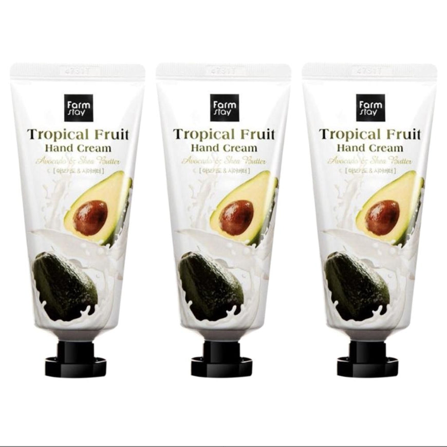 FARM STAY Tropical Fruit Hand Cream Moist Full Avocado & Shea Butter 50ml (3 Options)