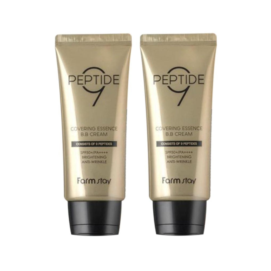 FARM STAY Peptide 9 Covering Essence BB Cream NEW 50g (3 Options)