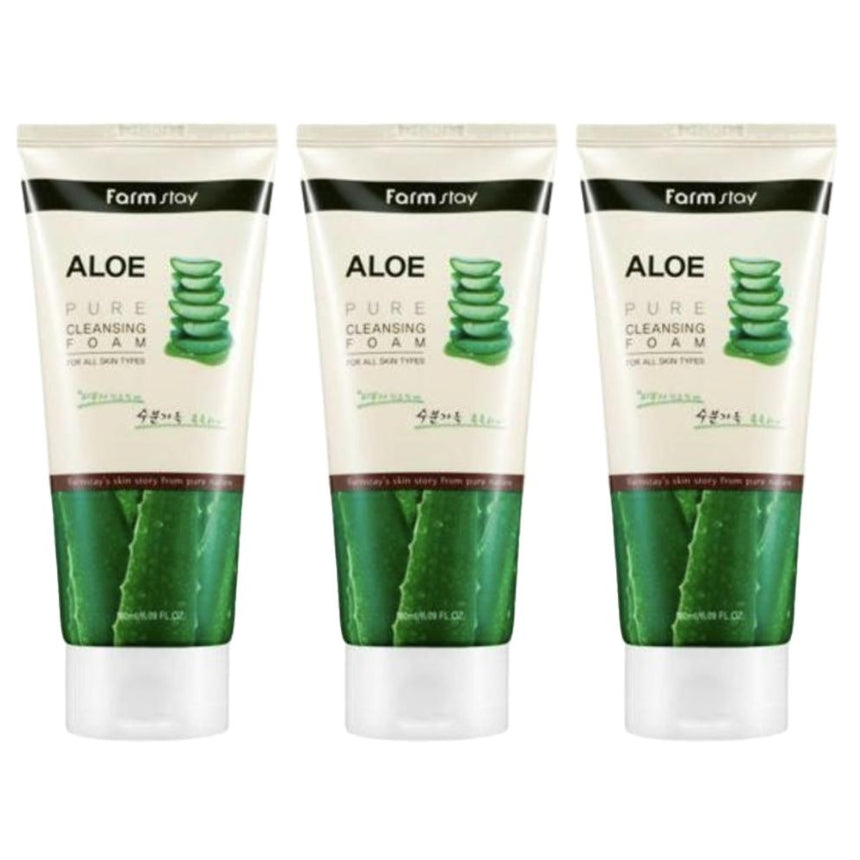 FARM STAY Aloe Pure Cleansing Foam 180ml (3 Options)