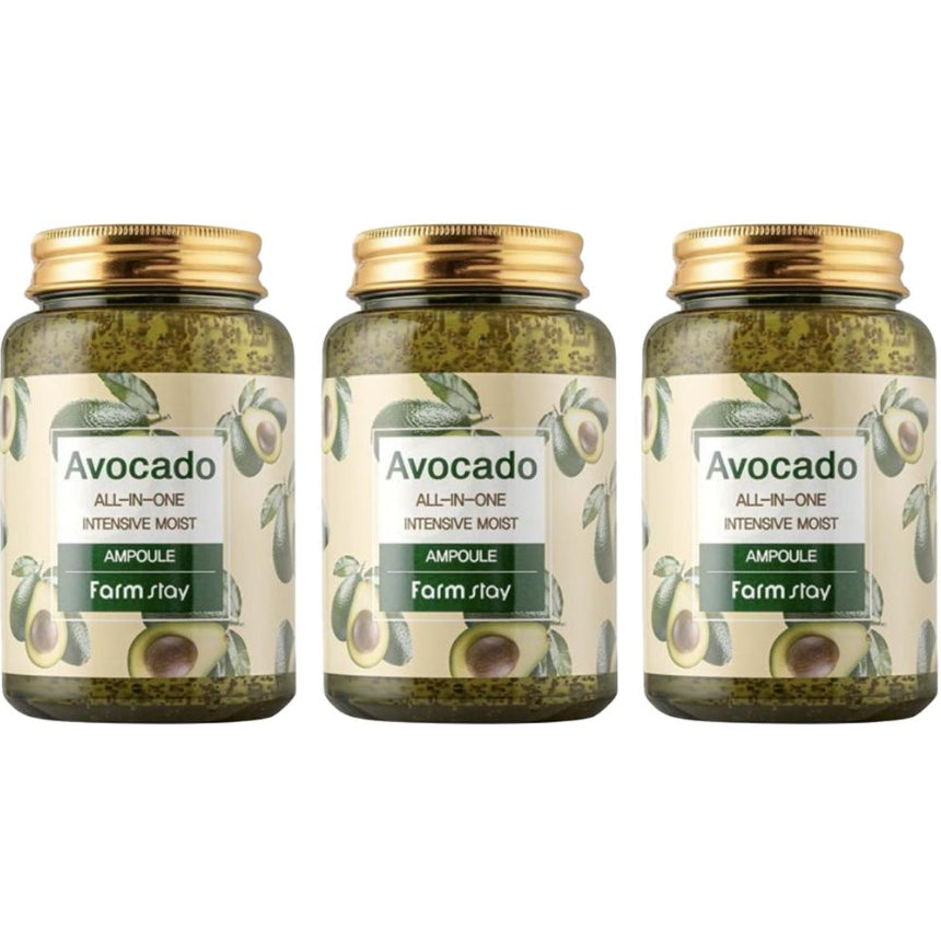 FARM STAY Avocado All In One Intensive Moist Ampoule 250ml (3 Options)