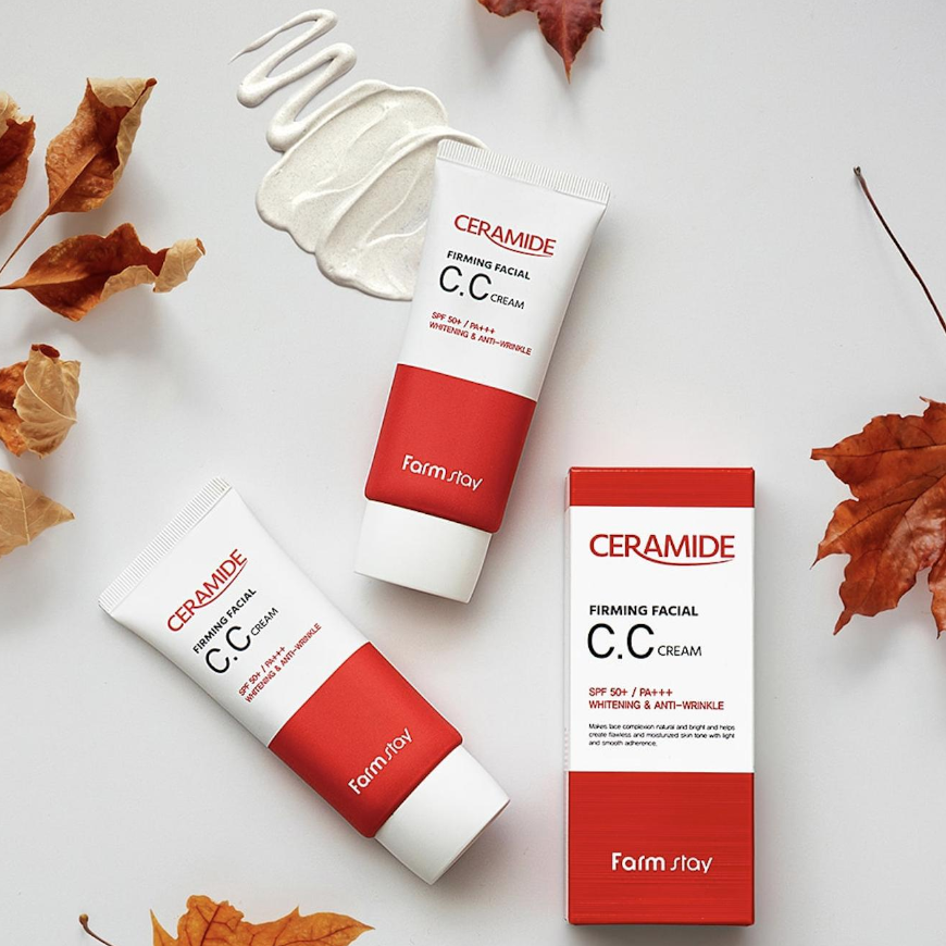 FARM STAY Ceramide Firming Facial CC Cream 50g (3 Options)