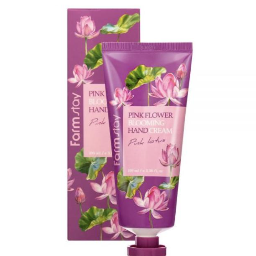 FARM STAY Pink Flower Blooming Hand Cream Pink Lotus 100ml (3 Options)