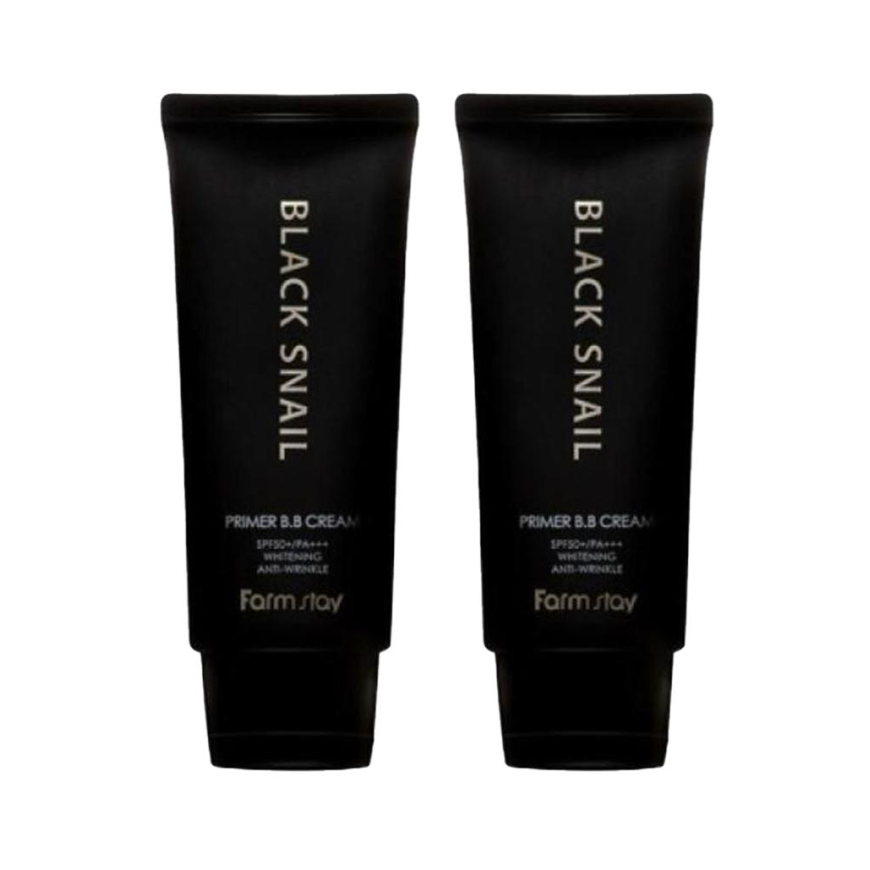 FARM STAY Black Snail Primer BB Cream SPF50+ PA+++ 50g (3 Options)