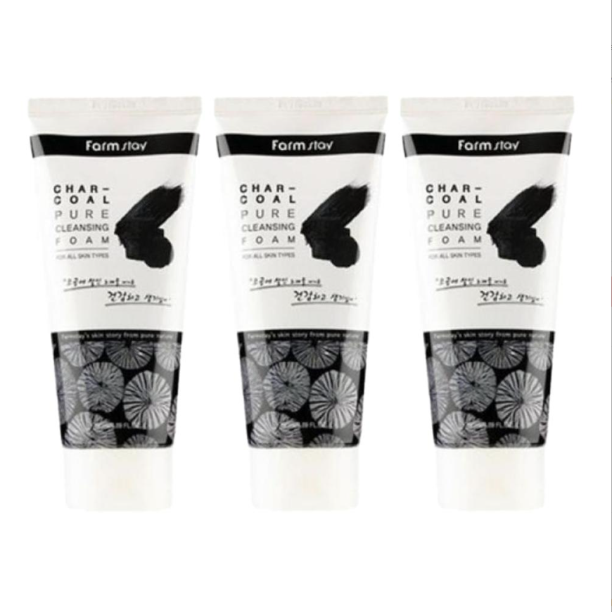 FARM STAY Charcoal Pure Cleansing Foam 180ml (3 Options)