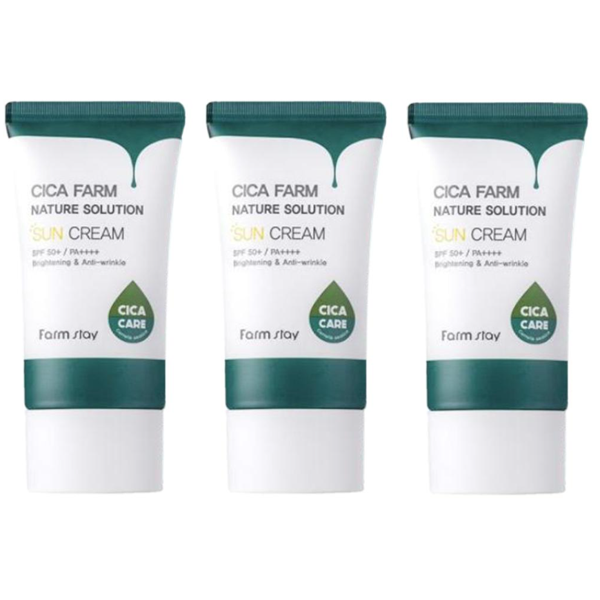FARM STAY Cica Farm Nature Solution Sun Cream SPF50+ PA++++ 50g (3 Options)