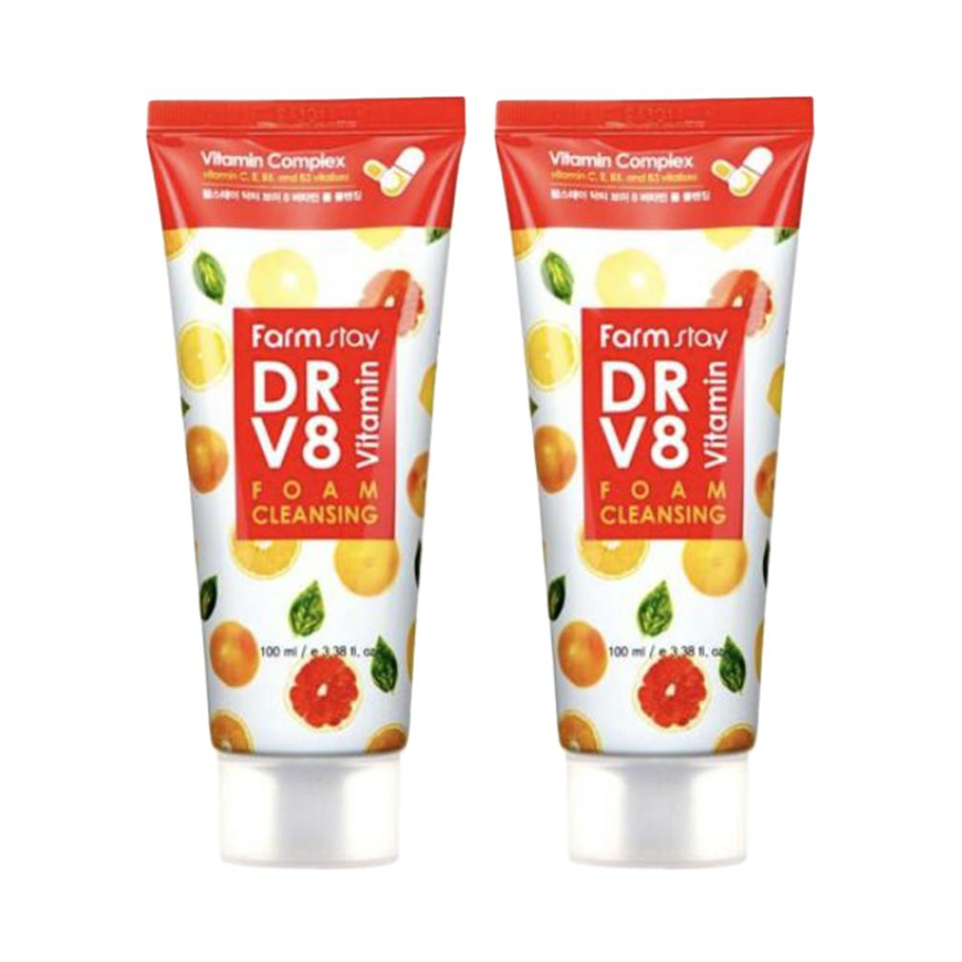 FARM STAY Dr. V8 Vitamin Foam Cleansing 100ml (3 Options)