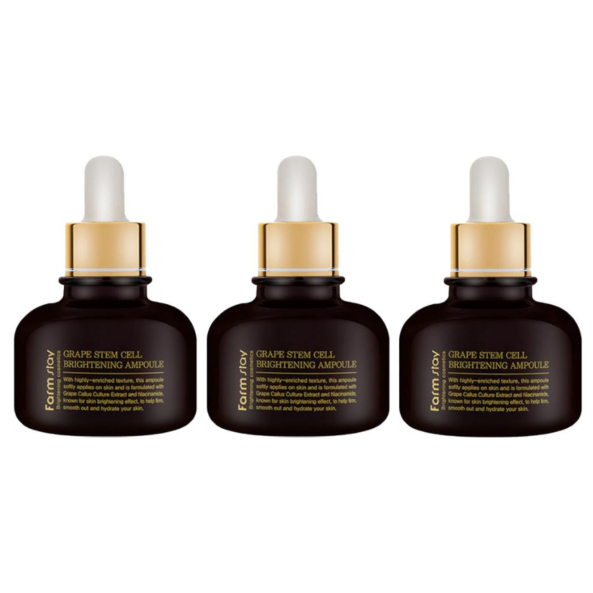 FARM STAY Grape Stem Cell Brightening Ampoule 30ml (3 Options)