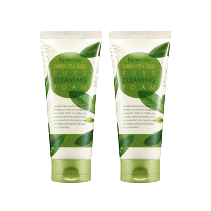 FARM STAY Green Tea Seed Pure Cleansing Foam 180ml (3 Options)