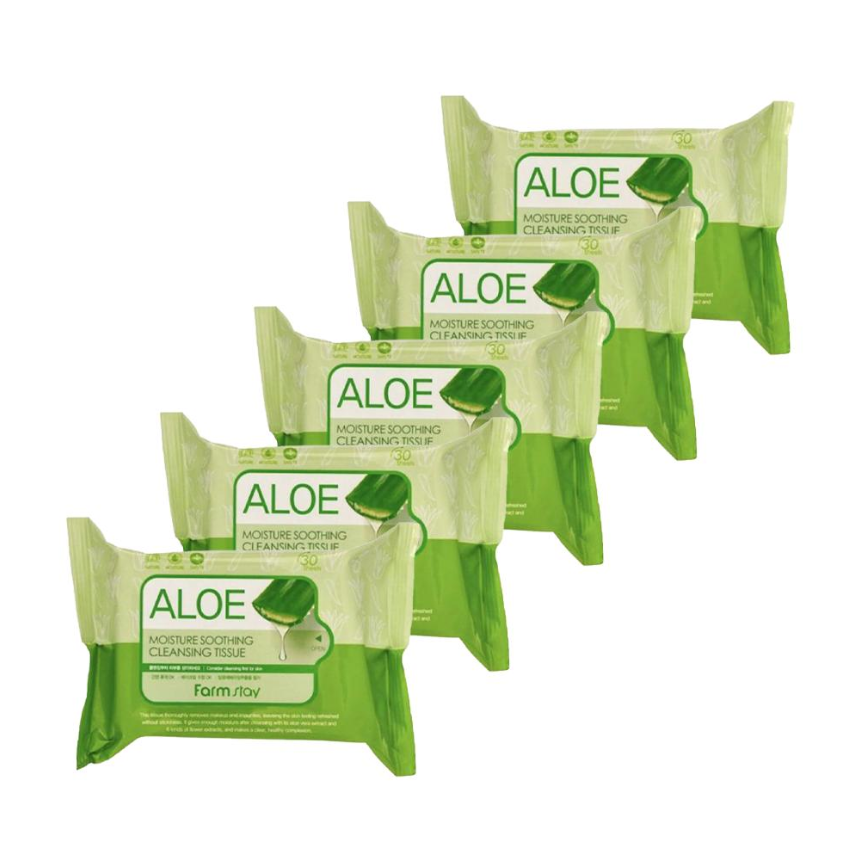 FARM STAY Aloe Moisture Soothing Cleansing Tissue (3 Options)