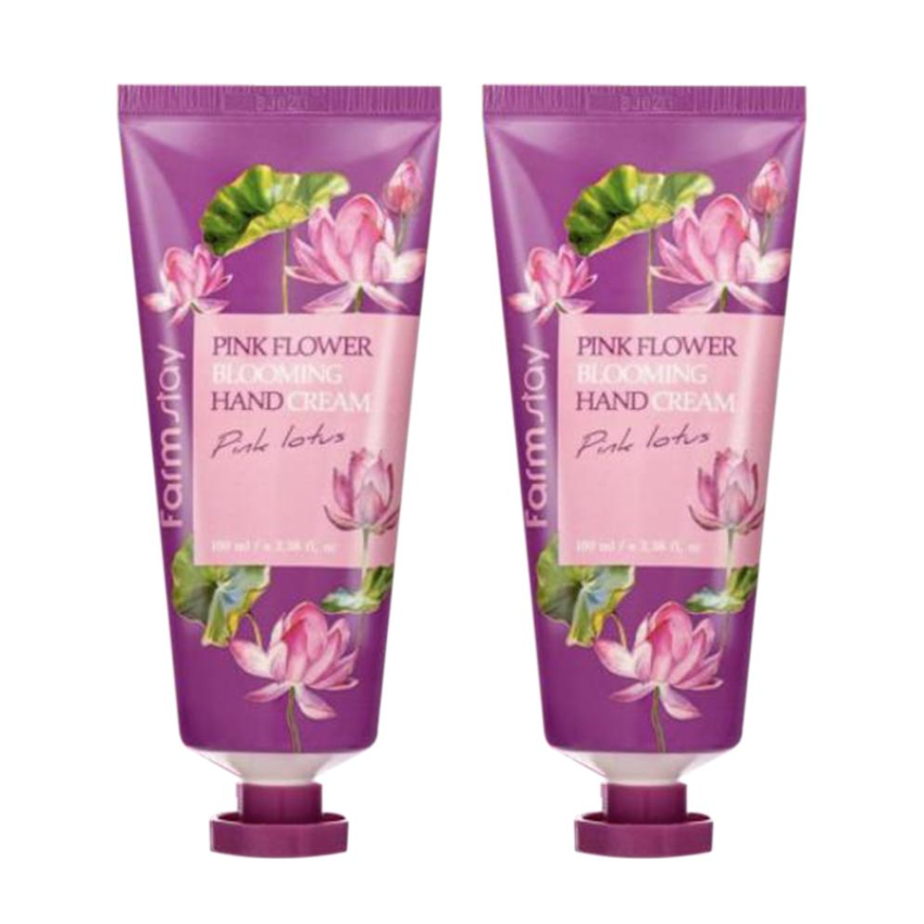 FARM STAY Pink Flower Blooming Hand Cream Pink Lotus 100ml (3 Options)