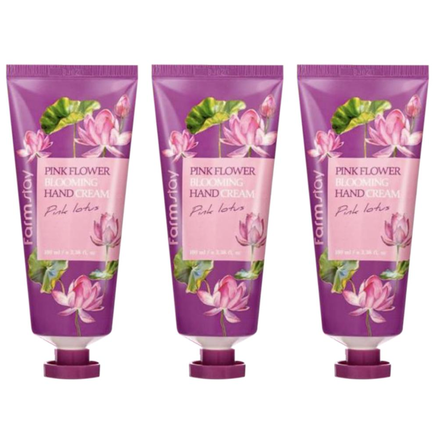 FARM STAY Pink Flower Blooming Hand Cream Pink Lotus 100ml (3 Options)
