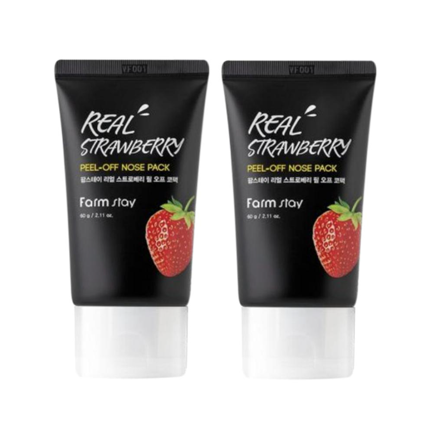 FARM STAY Real Strawberry Peel Off Nose Pack 60g (3 Options)