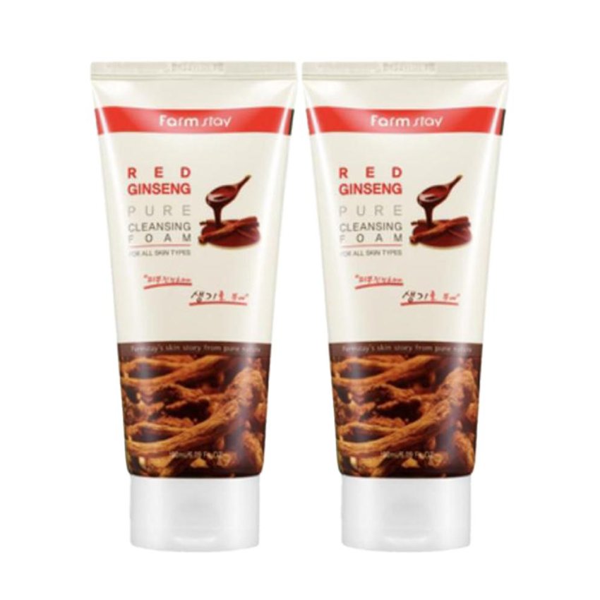 FARM STAY Red Ginseng Pure Cleansing Foam 180ml (3 Options)