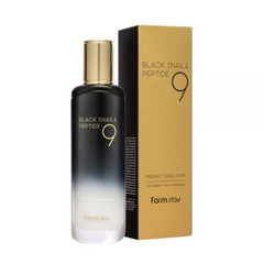 FARM STAY Black Snail & Peptide 9 Perfect Toner + Emulsion (2 Options)