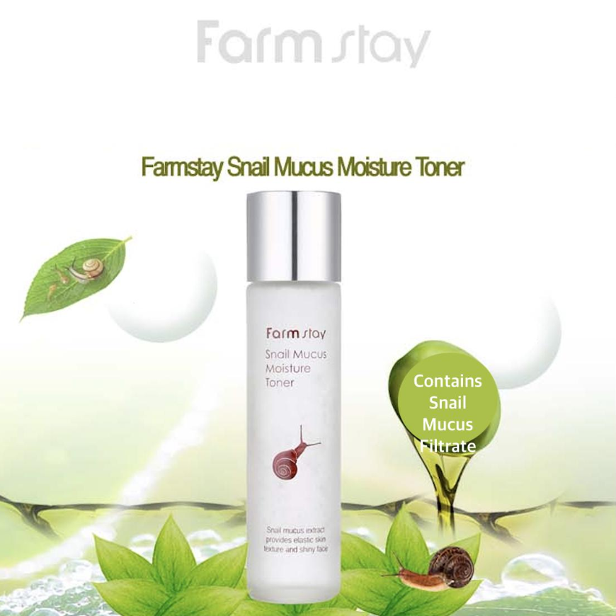 FARM STAY Snail Mucus Moisture Toner 150ml (3 Options)