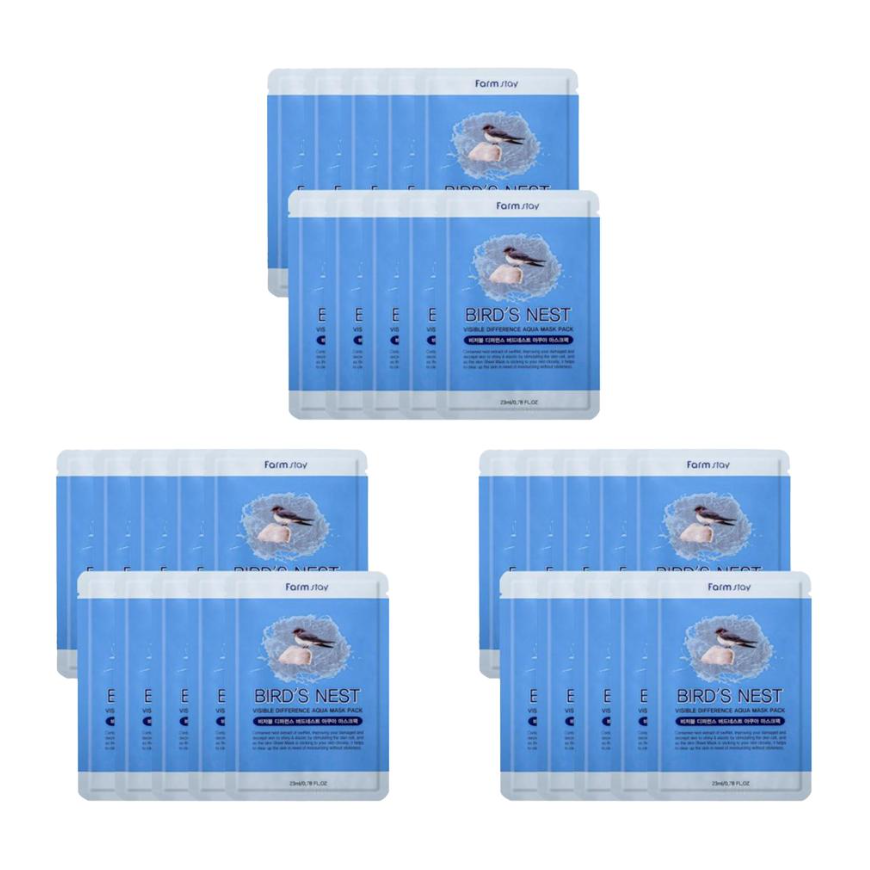 FARM STAY Visible Difference Mask Pack Birds Nest Aqua 23ml (3 Options)