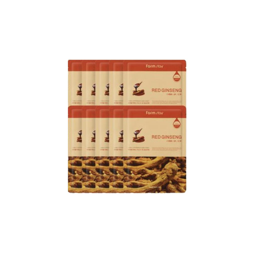 FARM STAY Visible Difference Mask Pack Red Ginseng 23ml (3 Options)