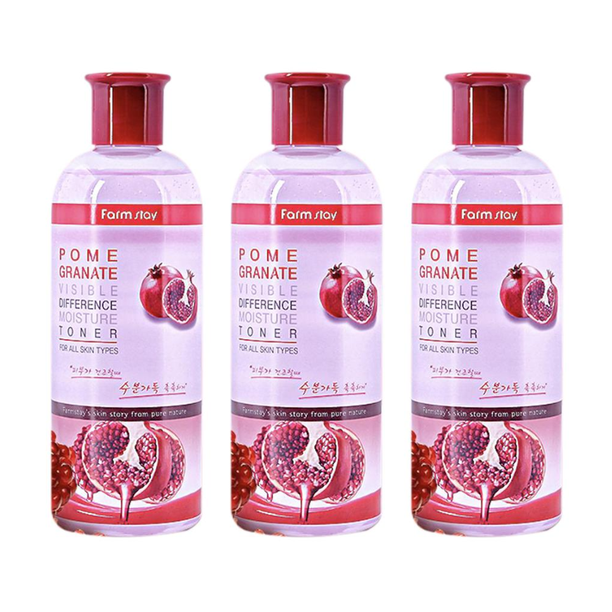 FARM STAY Visible Difference Moisture Toner Pomegranate 350ml (3 Options)