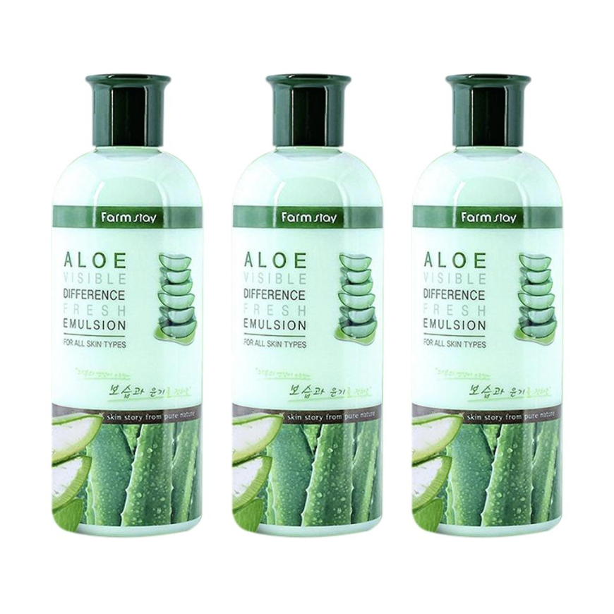 FARM STAY Aloe Visible Difference Moisture Emulsion 350ml (3 Options)