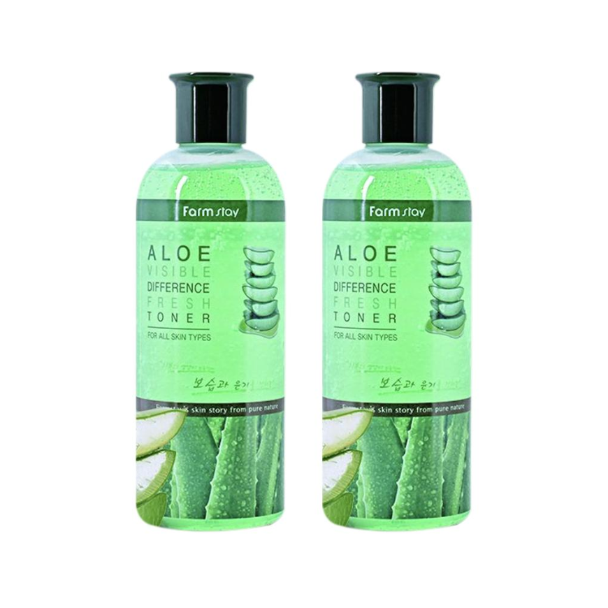 FARM STAY Aloe Visible Difference Fresh Toner 350ml (3 Options)