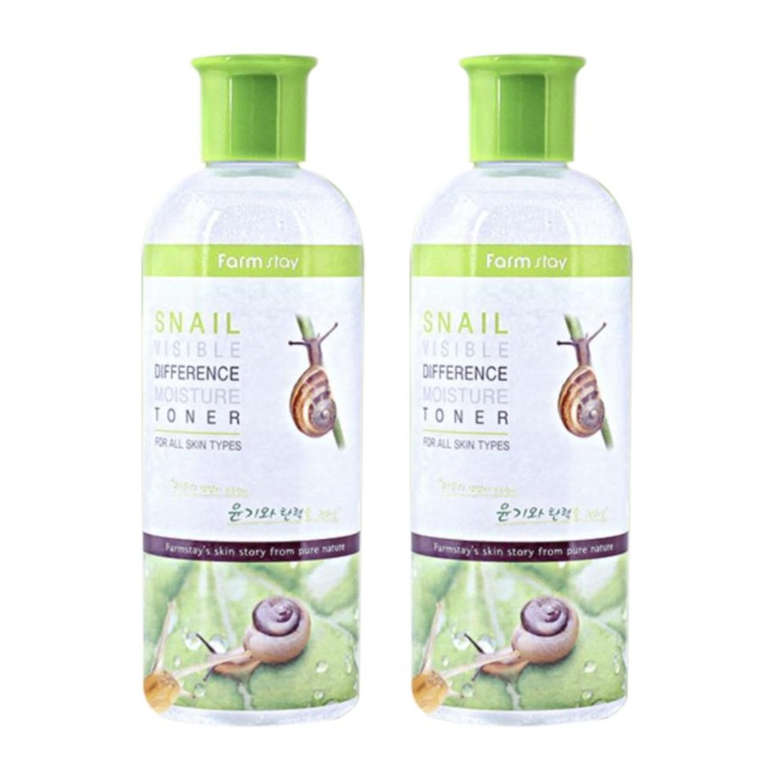 FARM STAY Snail Visible Difference Moisture Toner 350ml (3 Options)