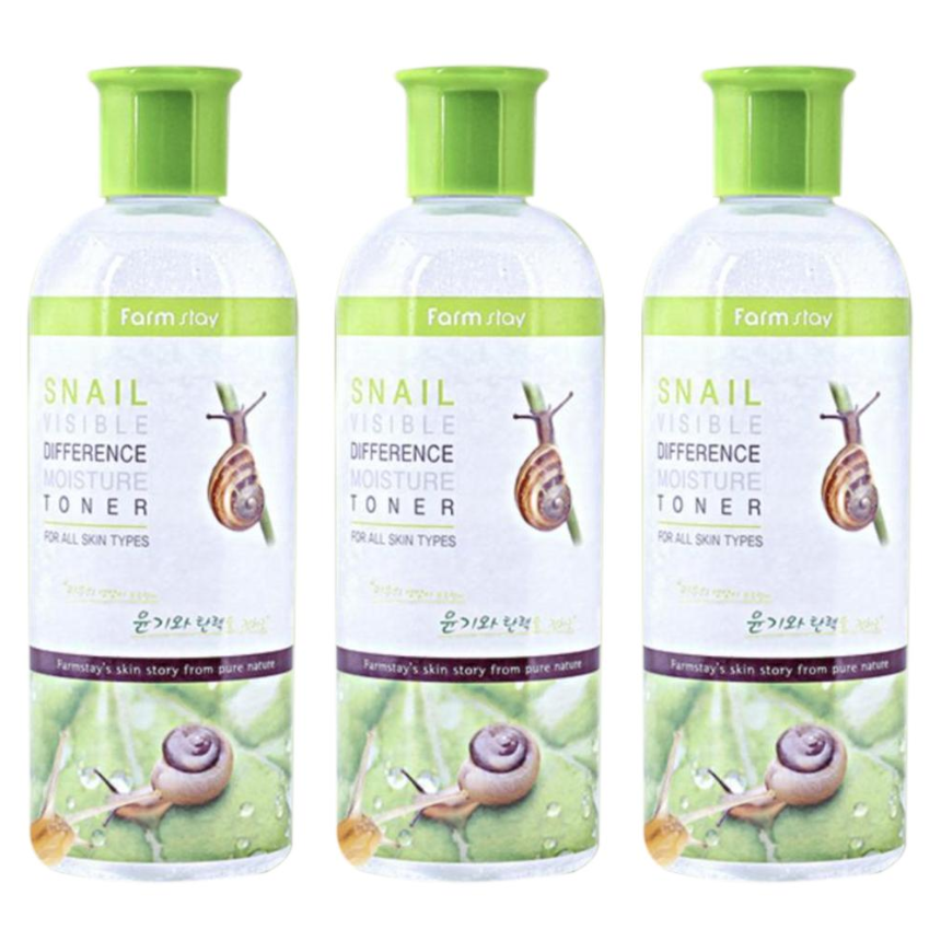 FARM STAY Snail Visible Difference Moisture Toner 350ml (3 Options)
