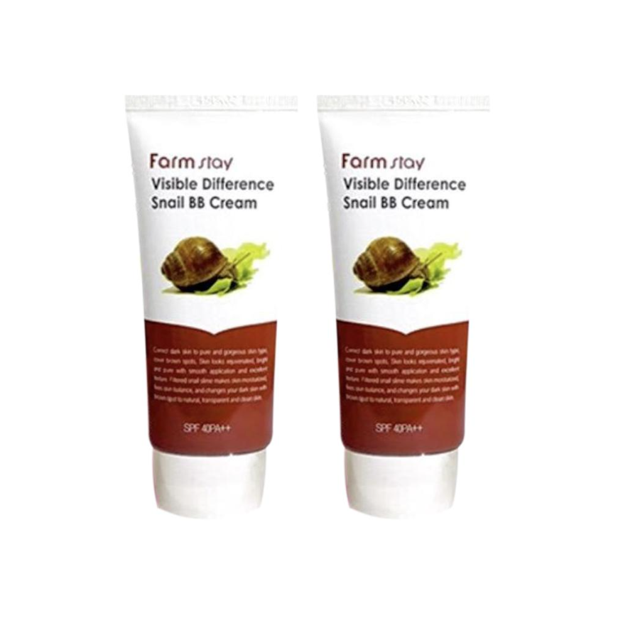 Farm Stay Visible Difference Snail BB Cream SPF40 PA++ 50g (3 Options)