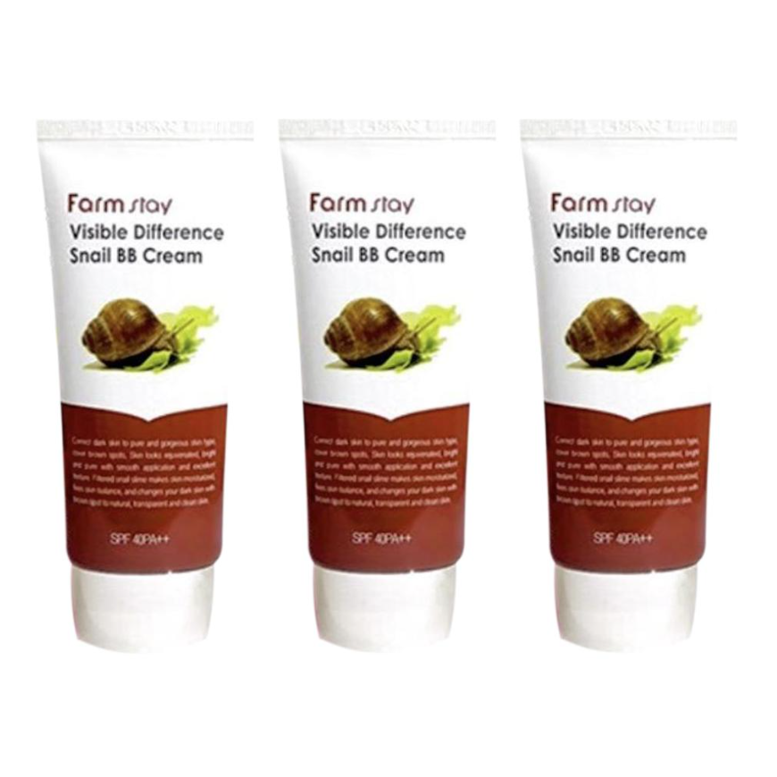 Farm Stay Visible Difference Snail BB Cream SPF40 PA++ 50g (3 Options)