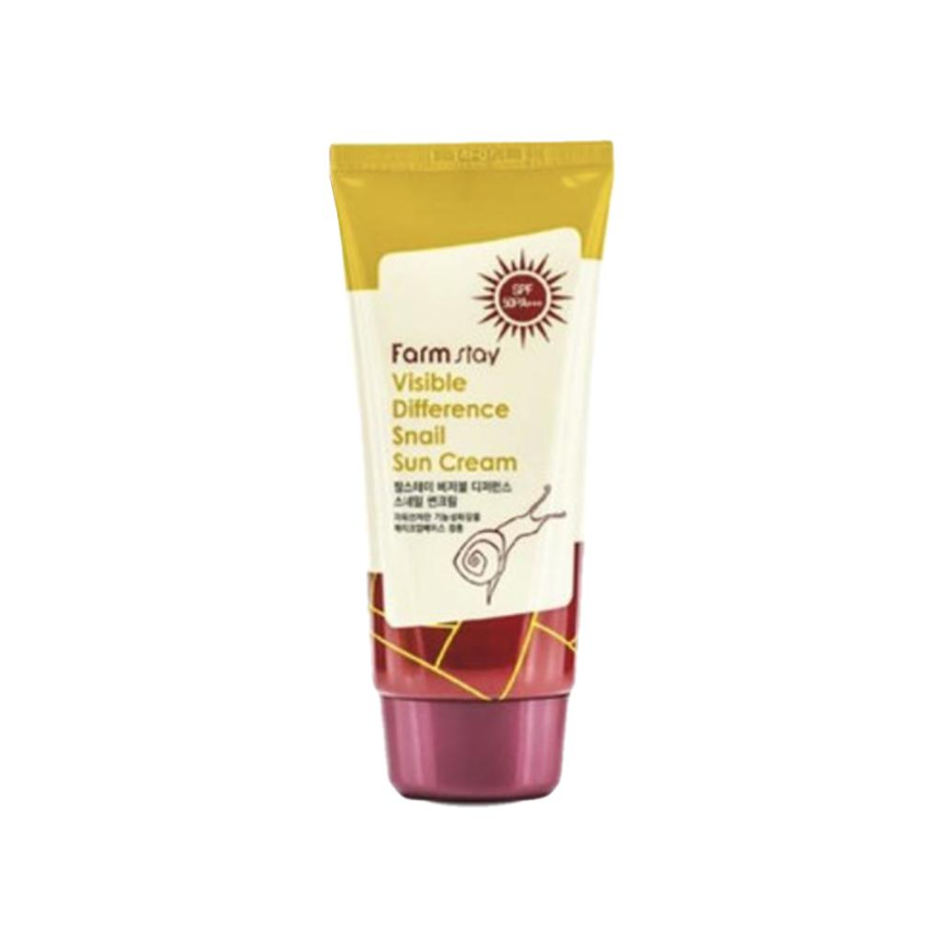 FARM STAY Visible Difference Snail Sun Cream 70g (3 Options)